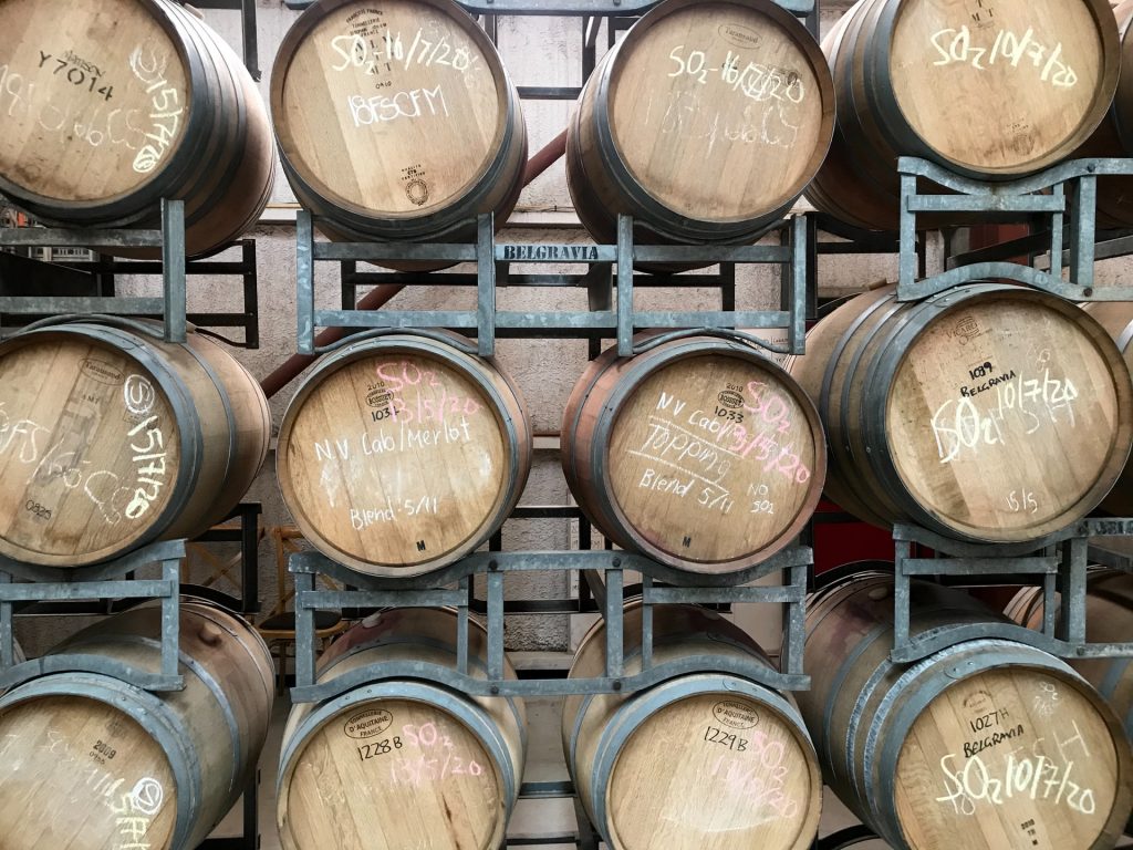 wine barrels for vanilla oak ageing