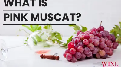 What is pink muscat red grapes and glass