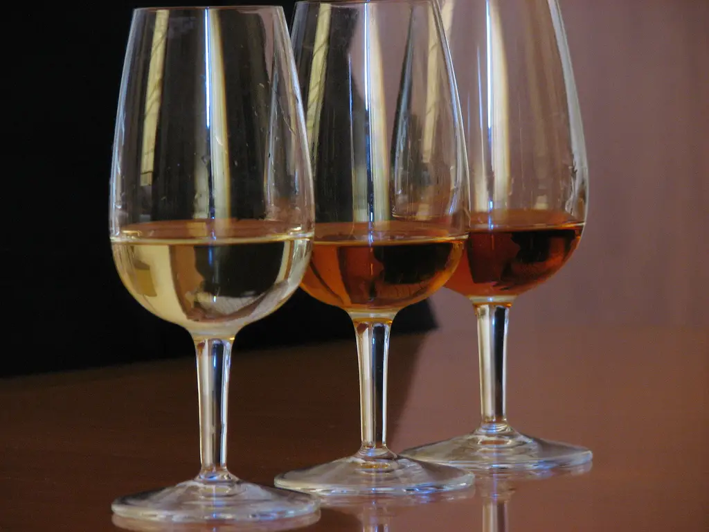 marsala wine glasses in three different colours