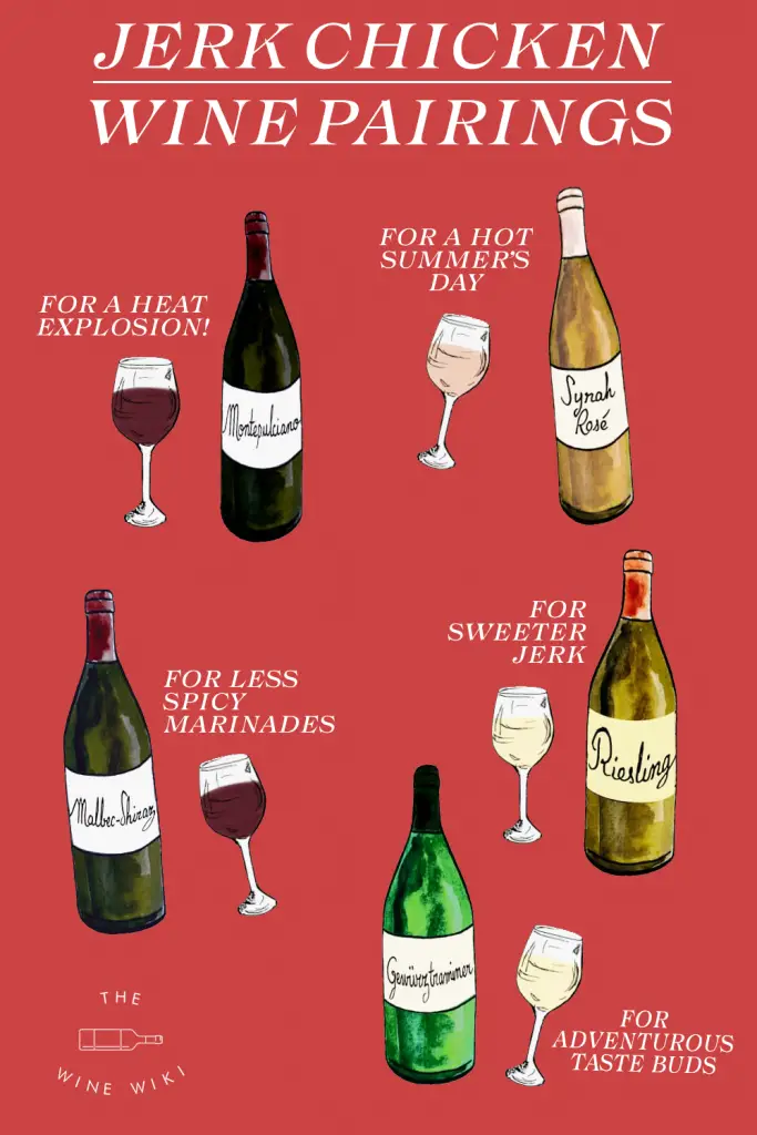 5 jerk chicken wine pairings infographic