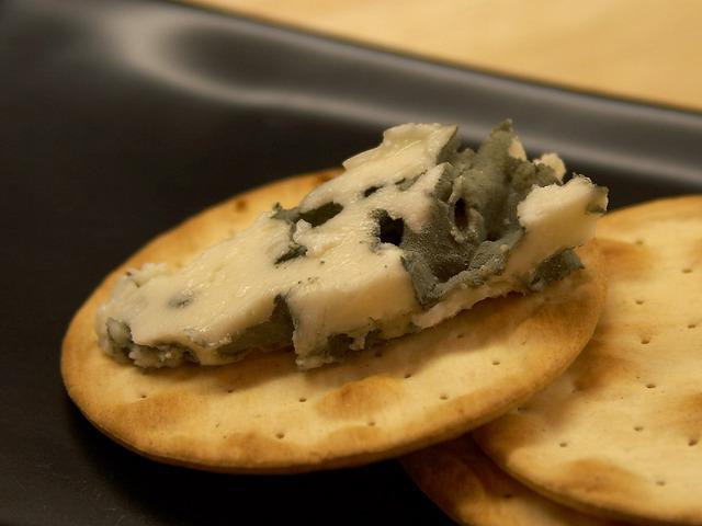 roquefort cheese on serving platter